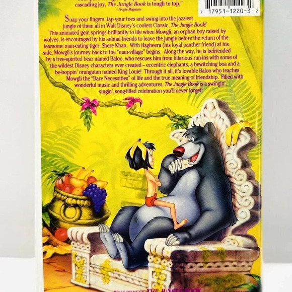 THE JUNGLE BOOK VHS Video Tape A Walt Disney Classic in Clamshell Case - Picture 2 of 6